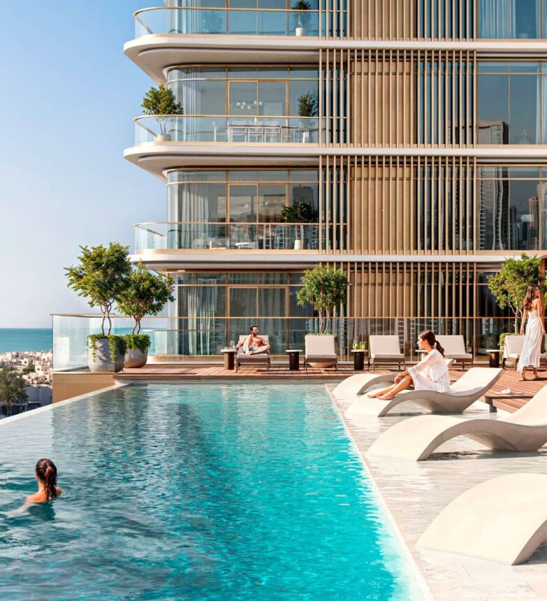 Rooftop pool for adults